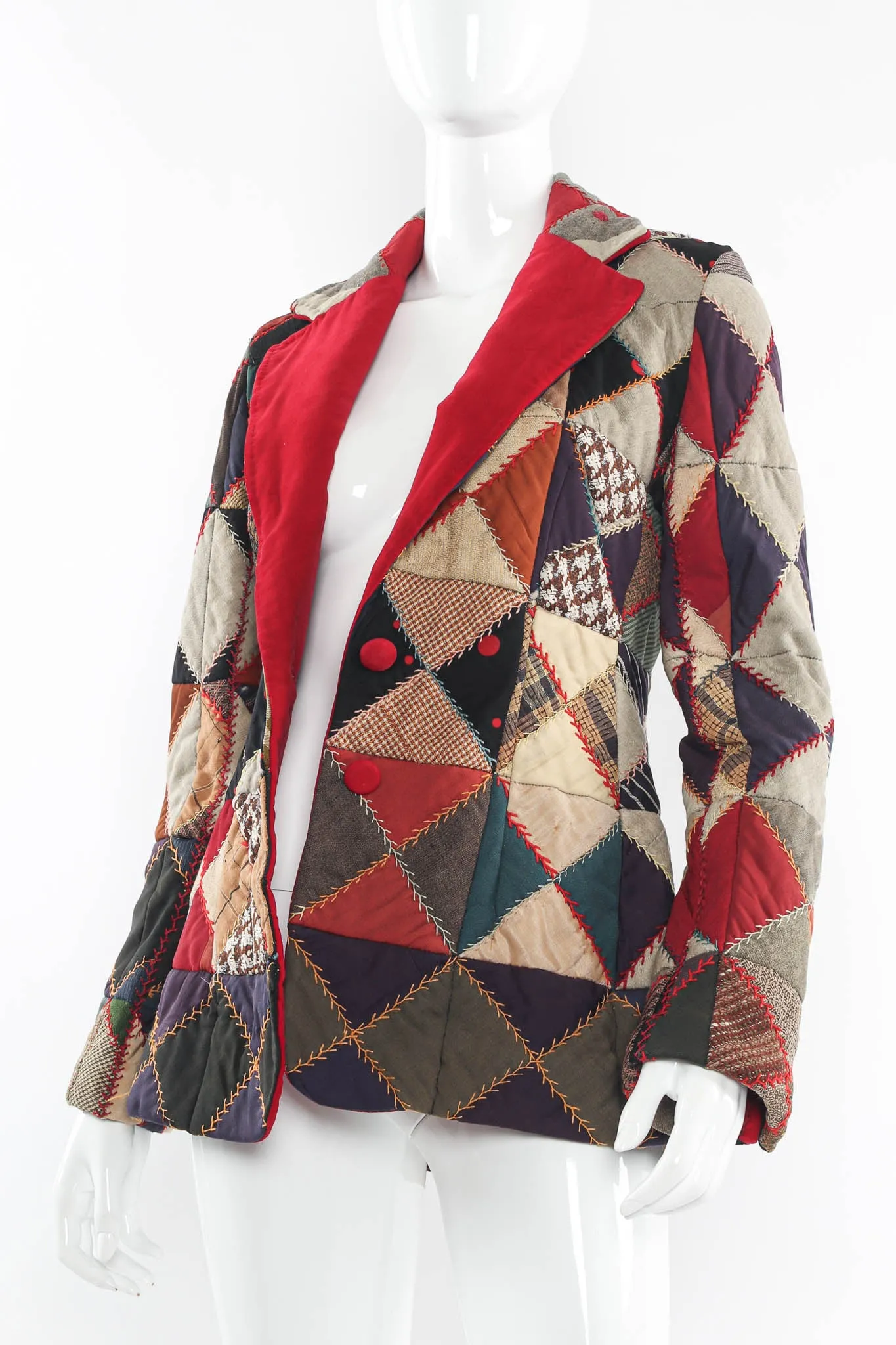 Patchwork Print Blazer