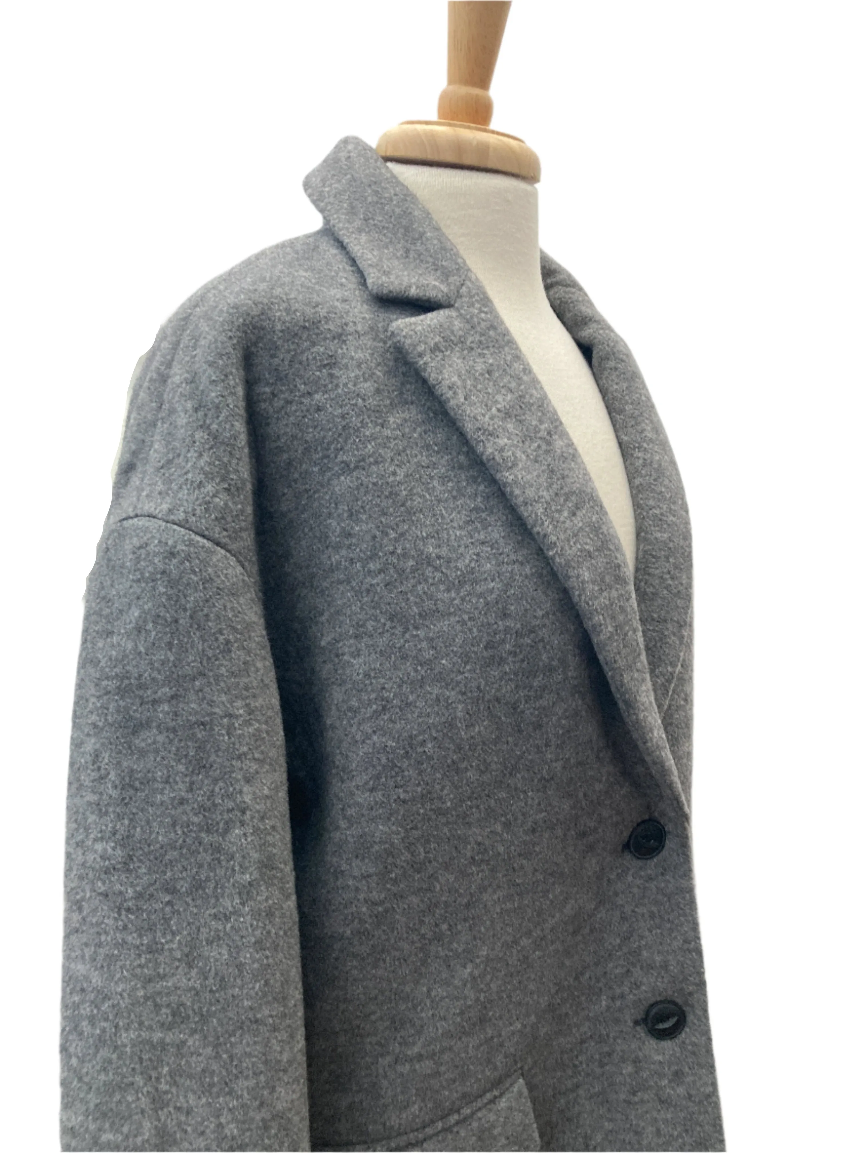 Rag and Bone Grey Wool Blend Coat, S/P