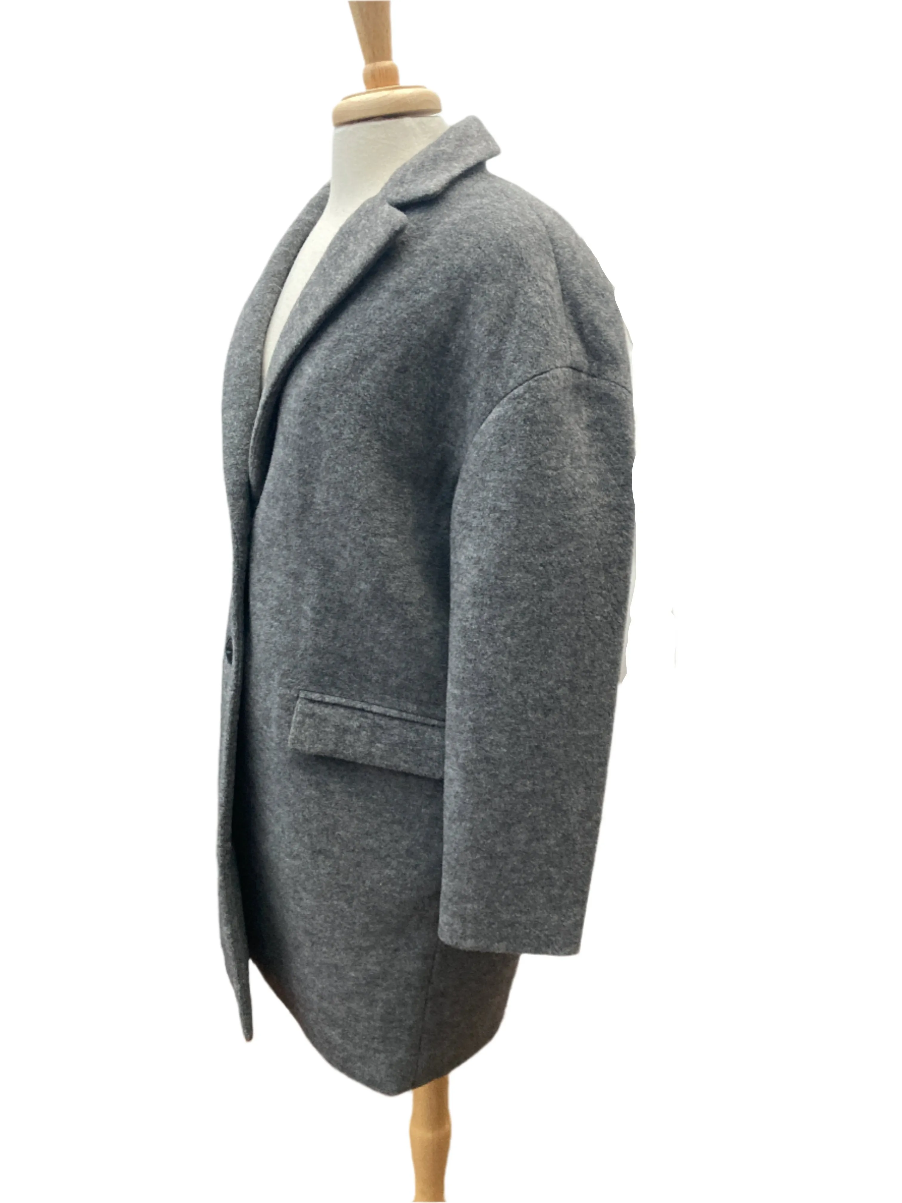 Rag and Bone Grey Wool Blend Coat, S/P