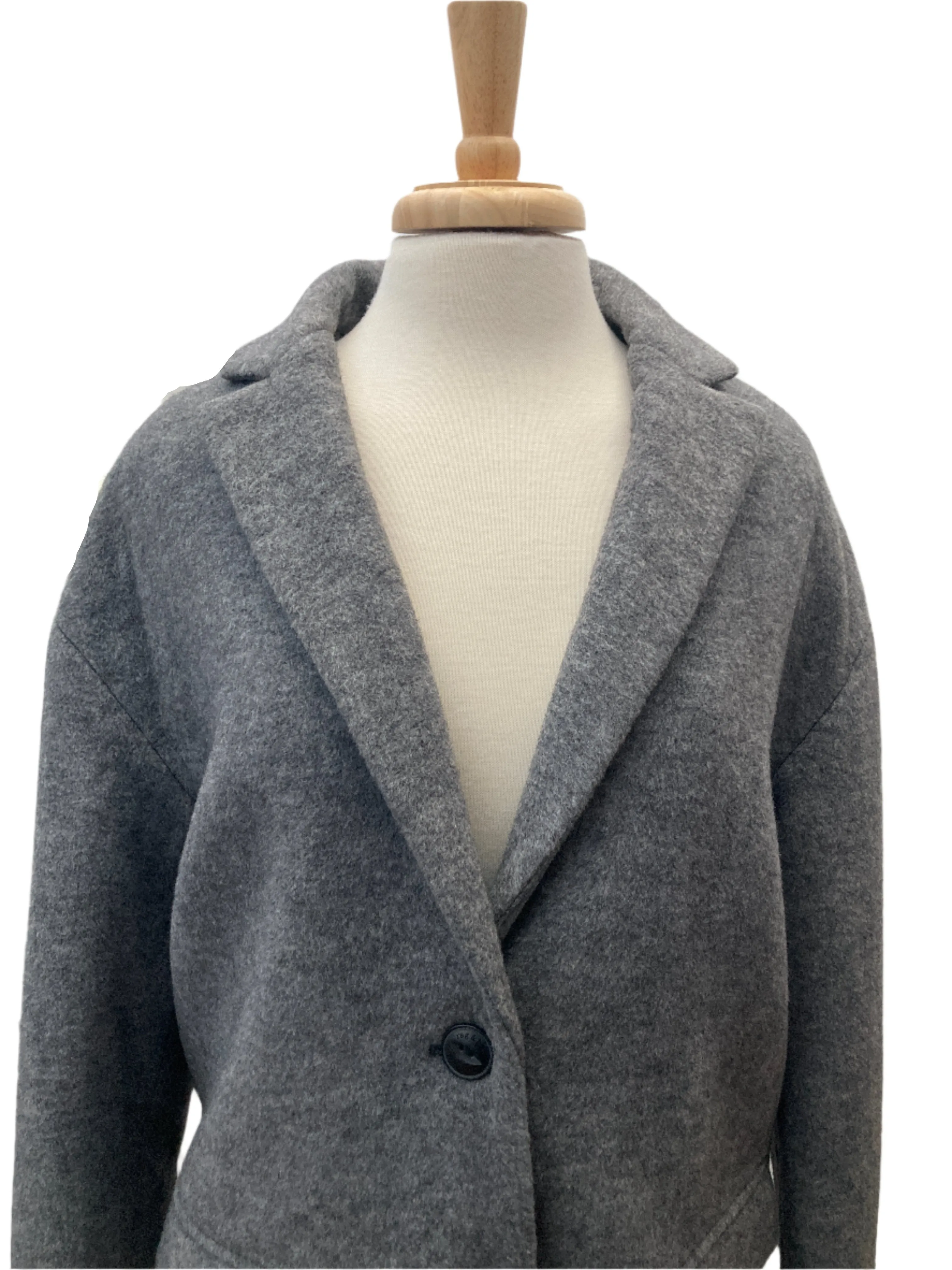 Rag and Bone Grey Wool Blend Coat, S/P