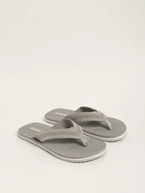 SOLEPLAY Grey Mesh Thong Flip-Flops