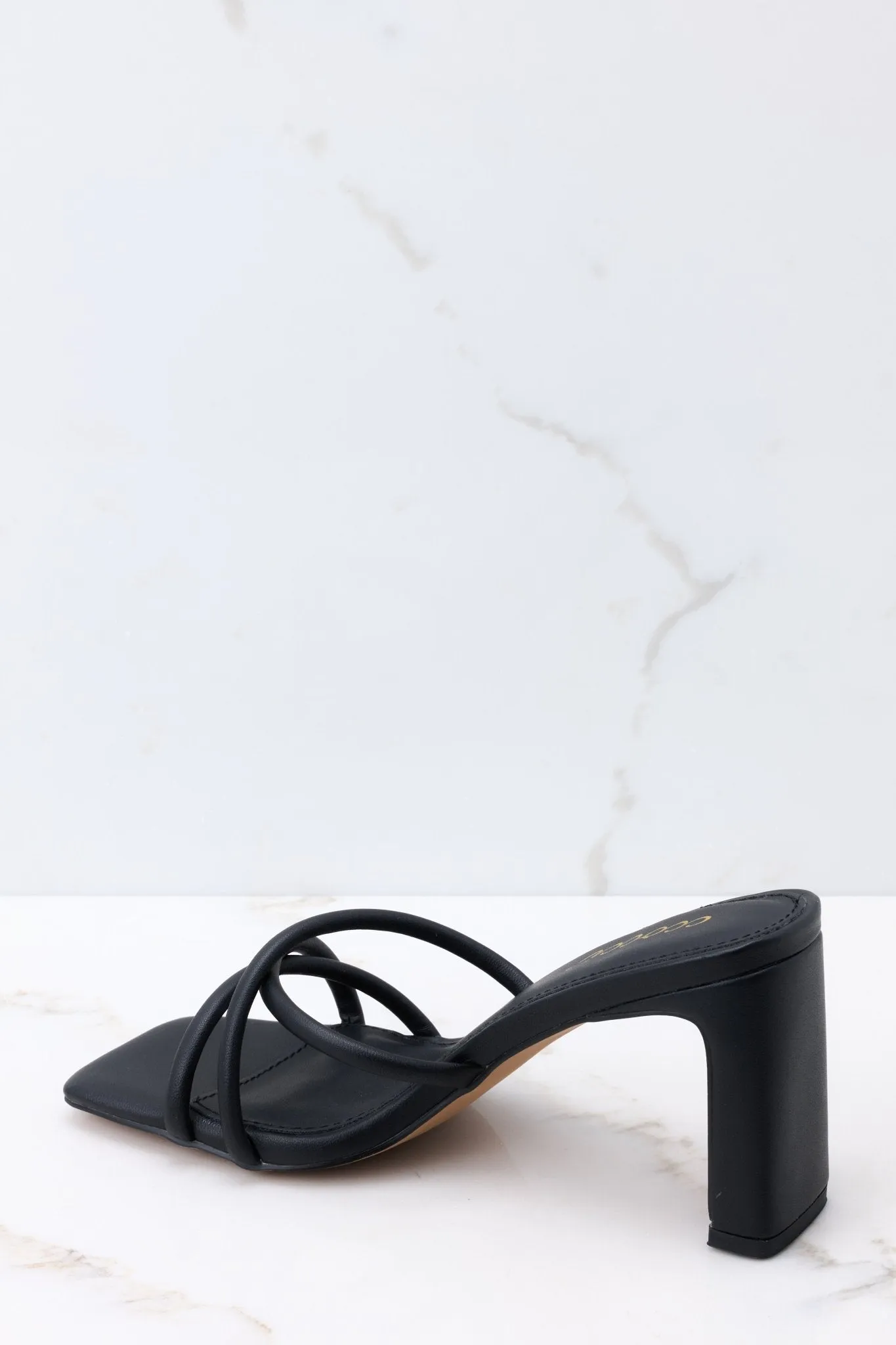 Stride On By Black High Heel Sandals