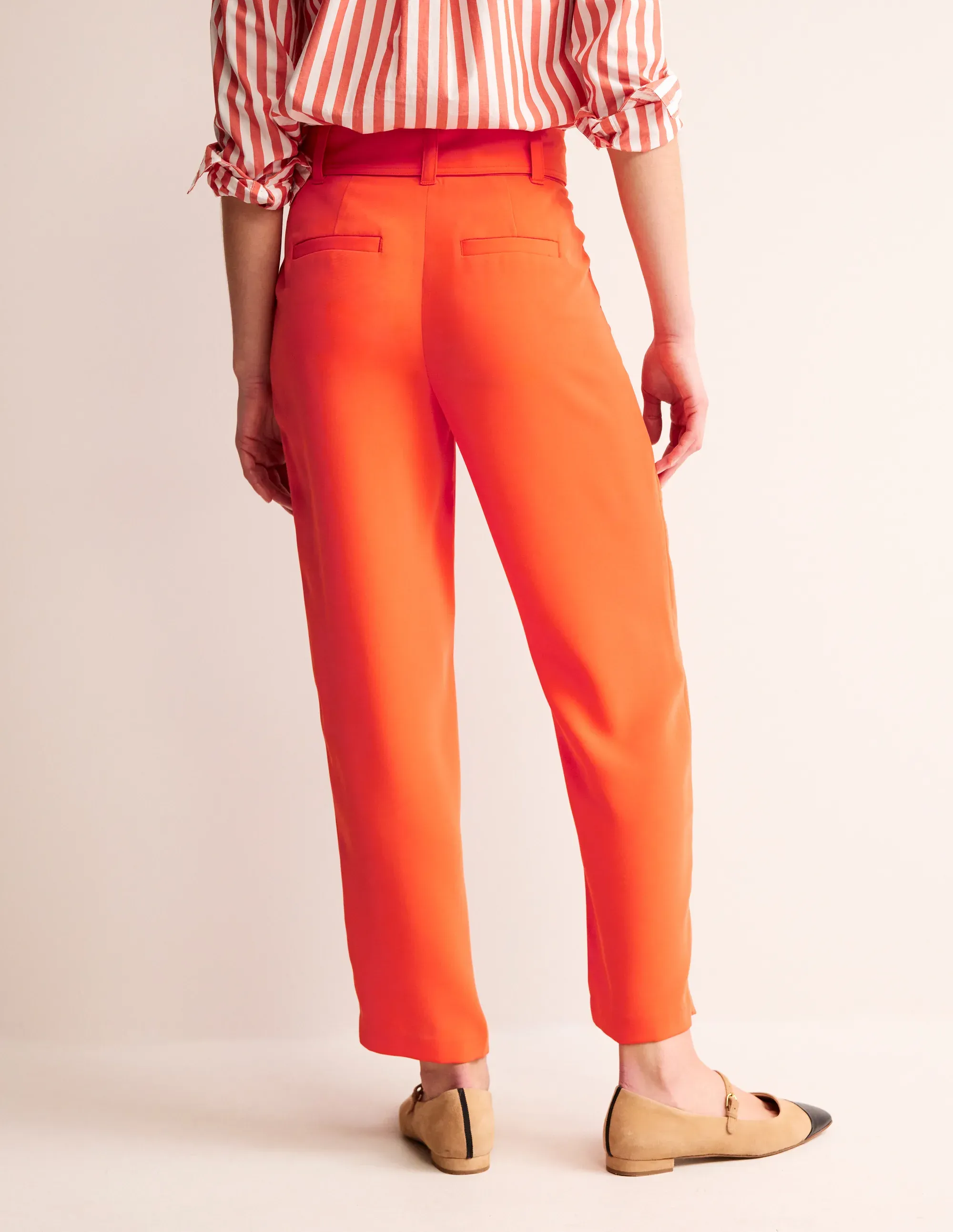 Tapered Tie Waist Trousers