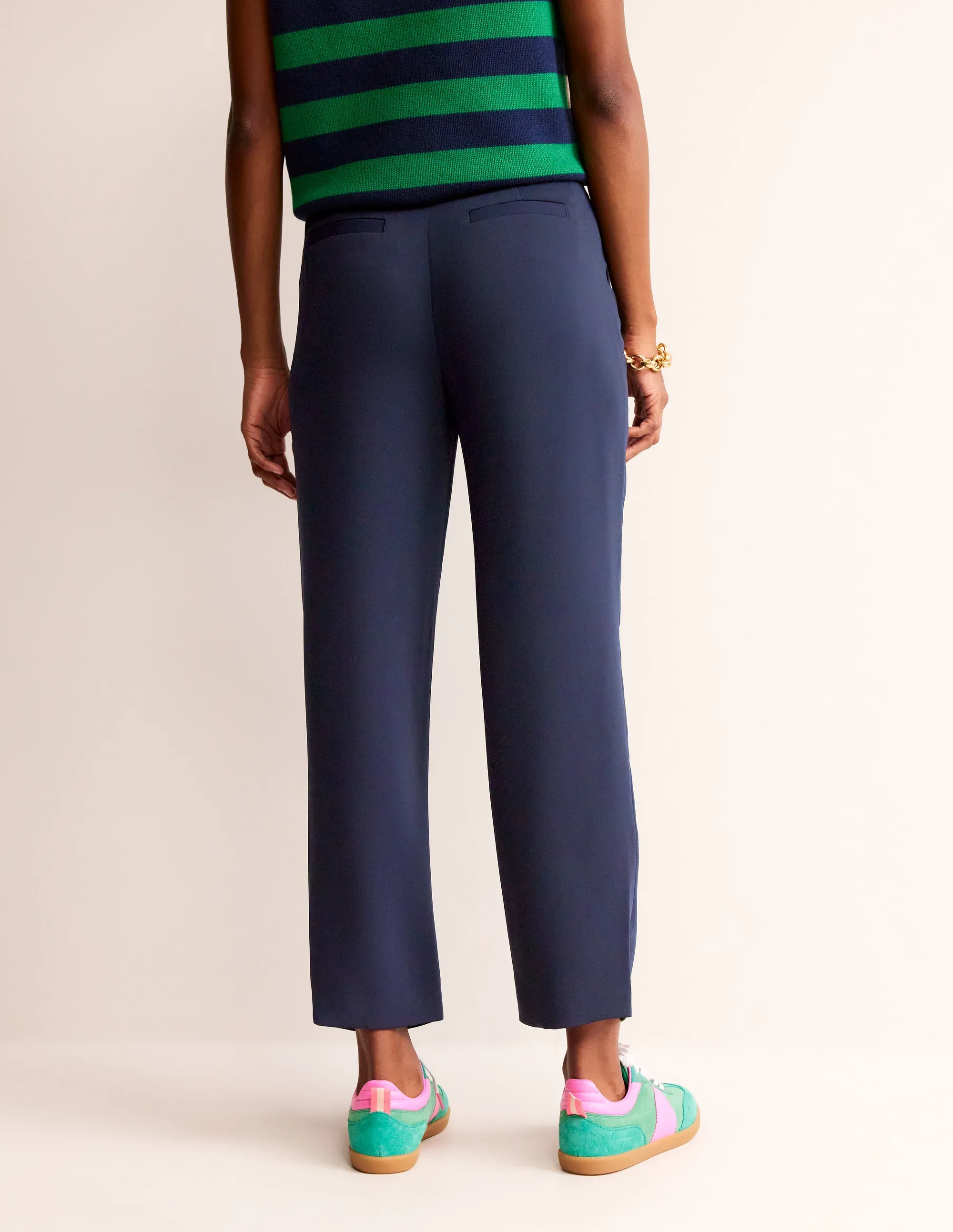 Tapered Tie Waist Trousers