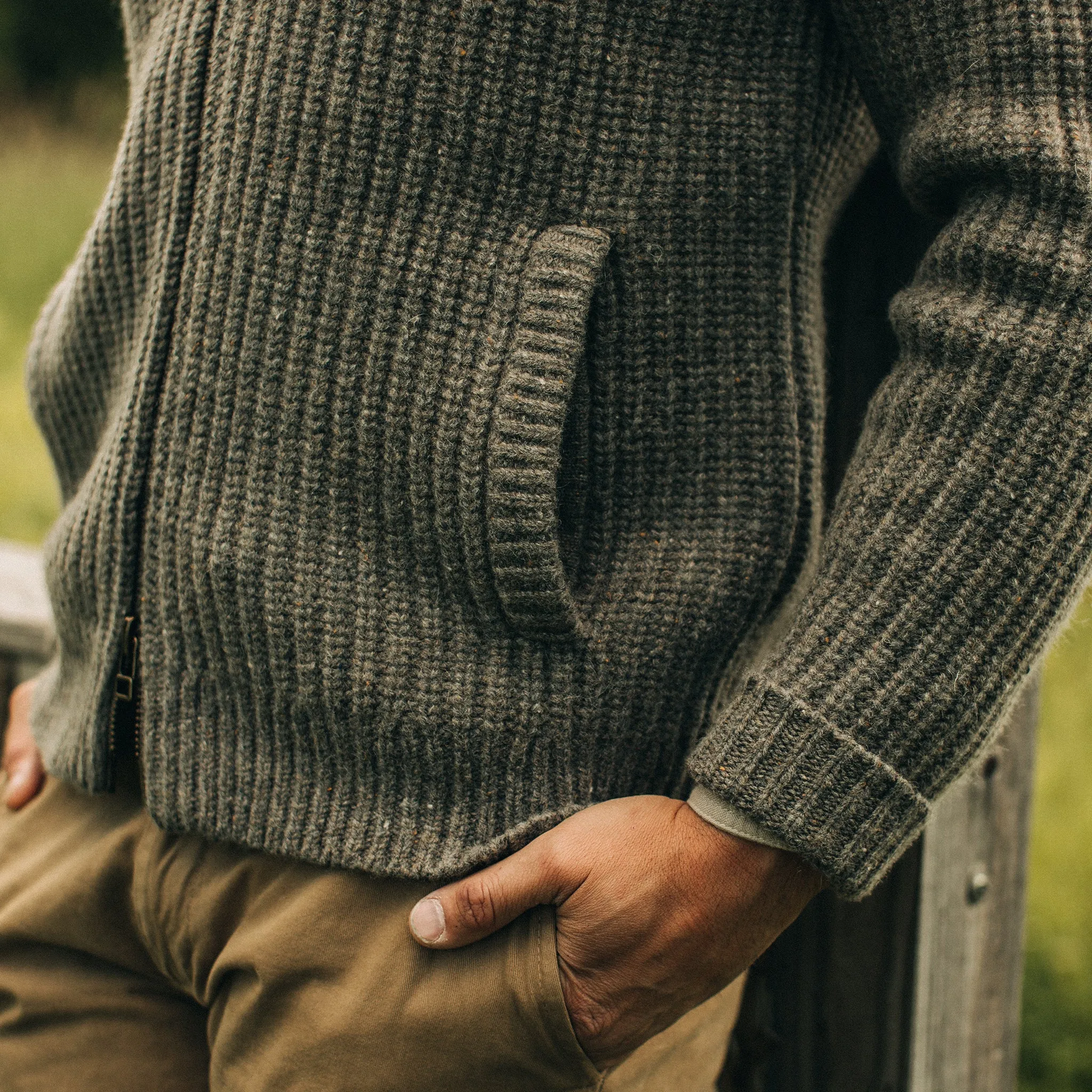 The Fisherman Full-Zip in Taupe