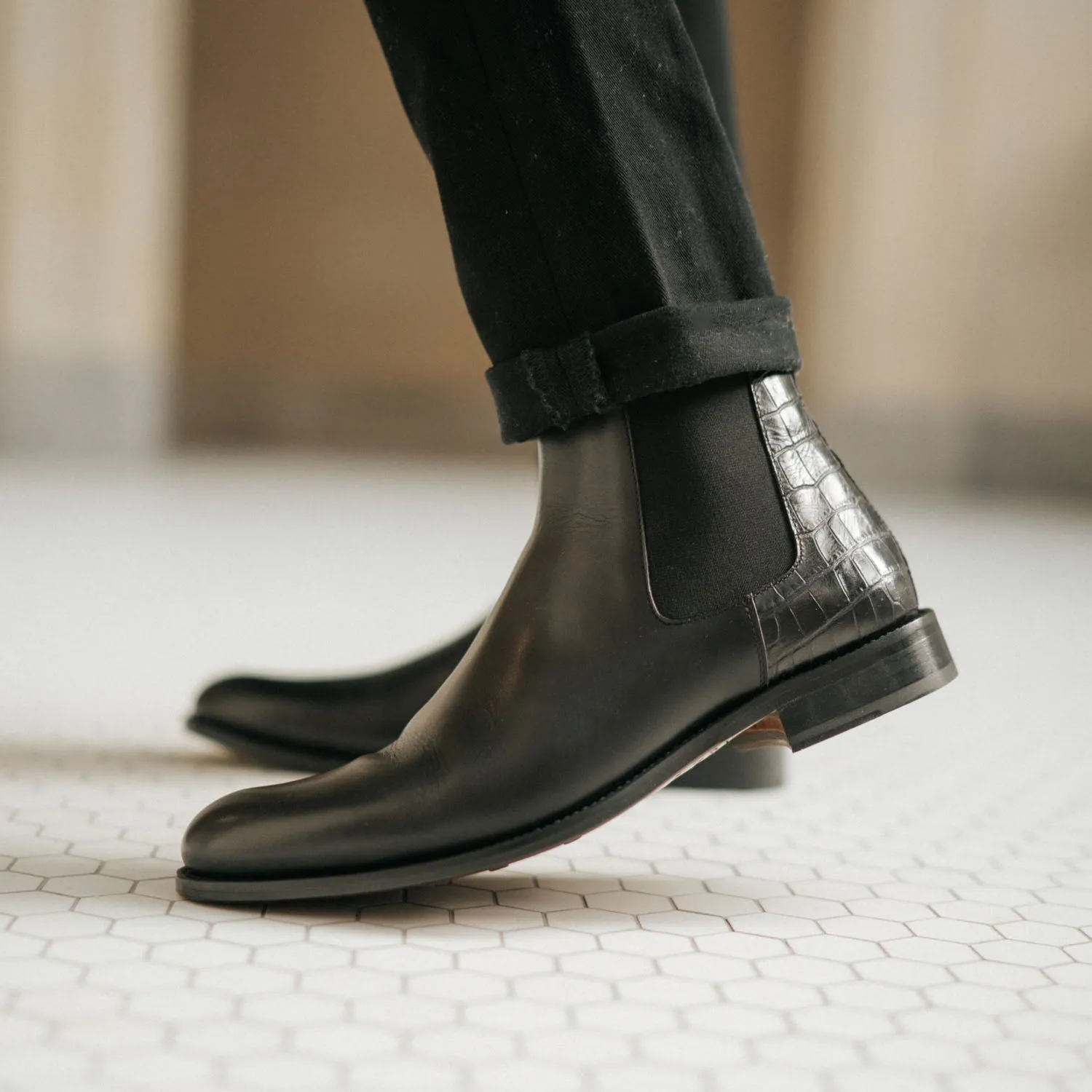 The Hiro Chelsea Boot in Midnight