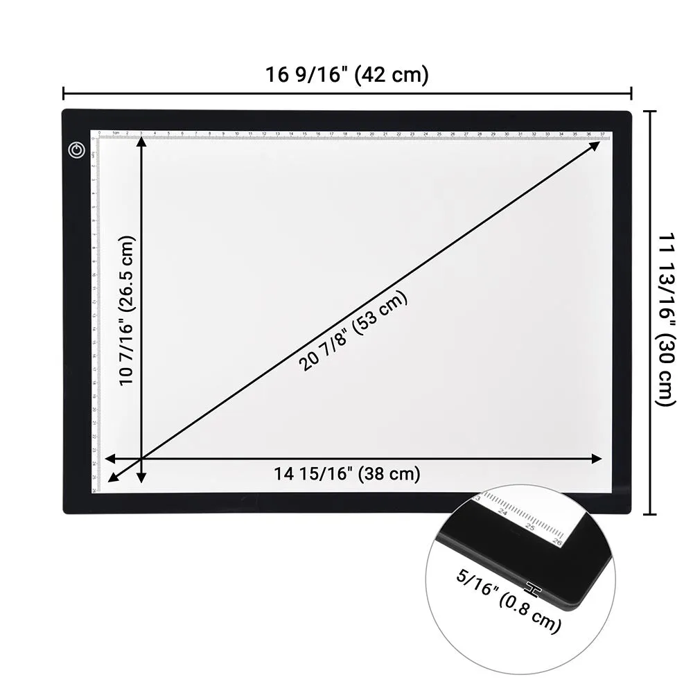 TheLAShop 19 A3 LED Tracing Light Box Tattoo Drawing Stencil Board