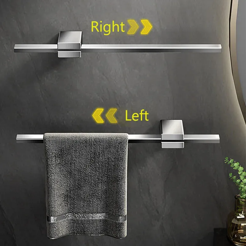 Towel Hanger Bath Towel Holder Wall Towel Bar Space Square Towel Shelf