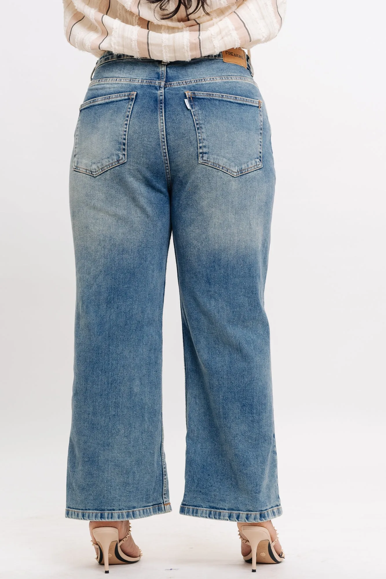 Washed Out Distress Straight Jeans